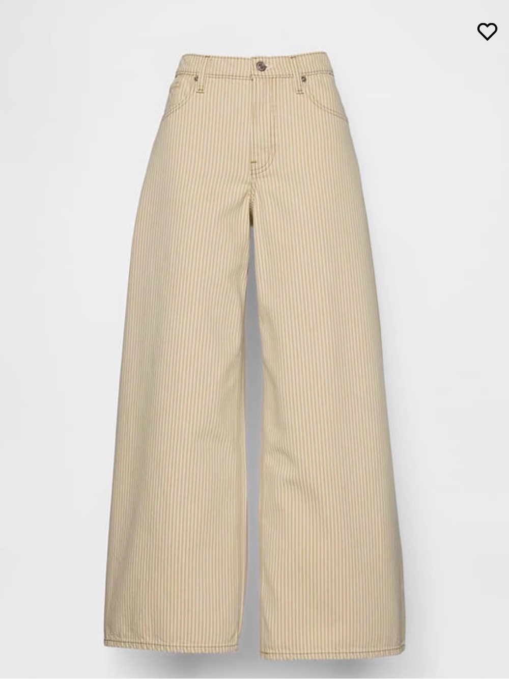 NWOT Gap Low Slung Extra Baggy Tan Striped Jeans Sz 29/8 - Picture 3 of 12